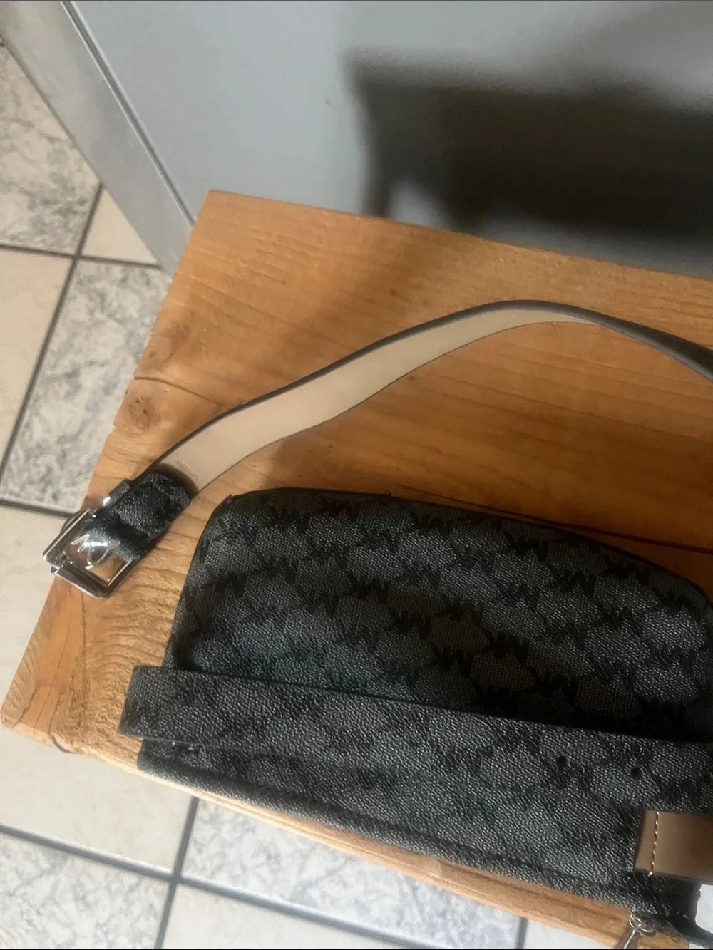 Michael Kors Black Signature Monogram Crossbody